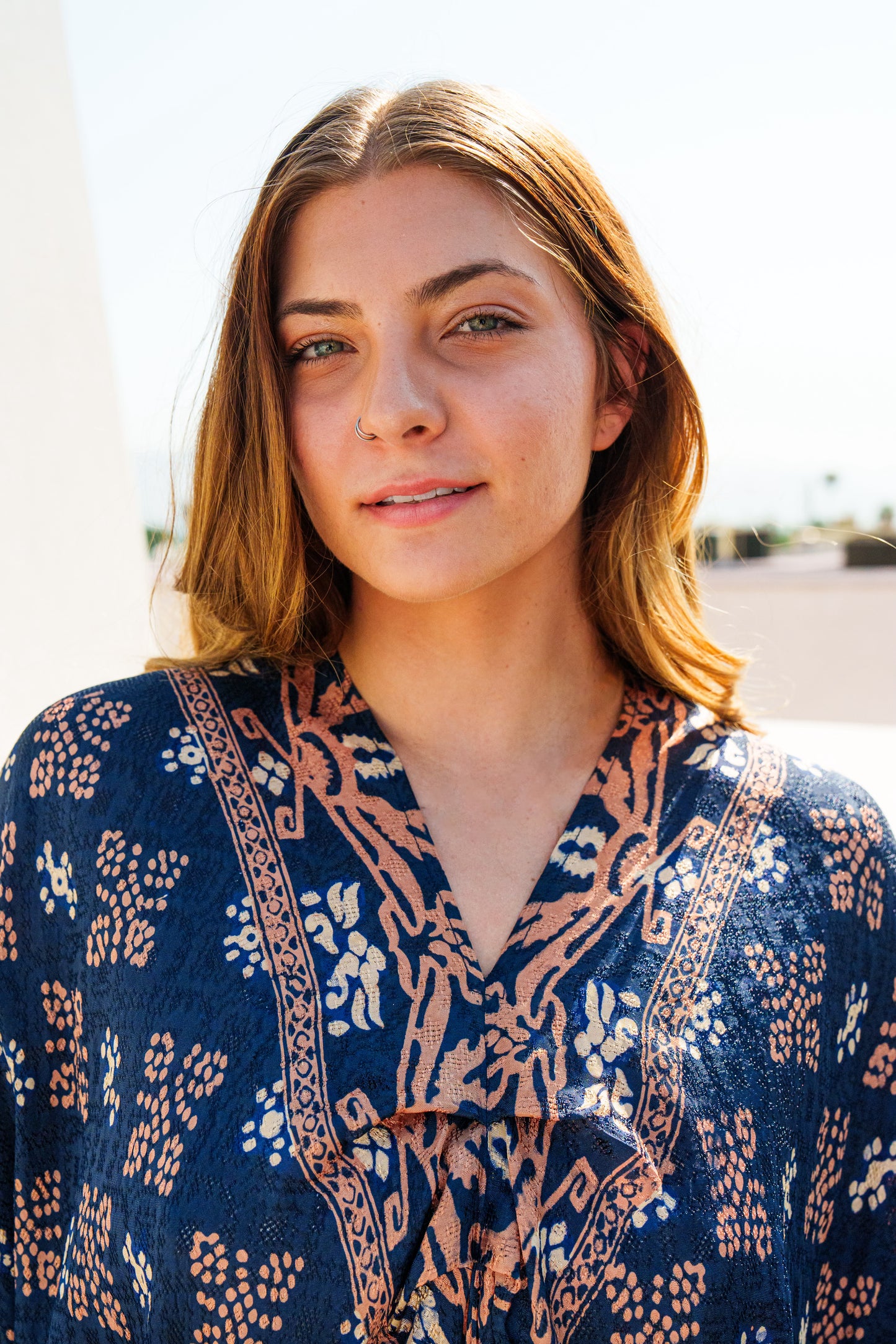 Oceanic Lace Kimono Dress