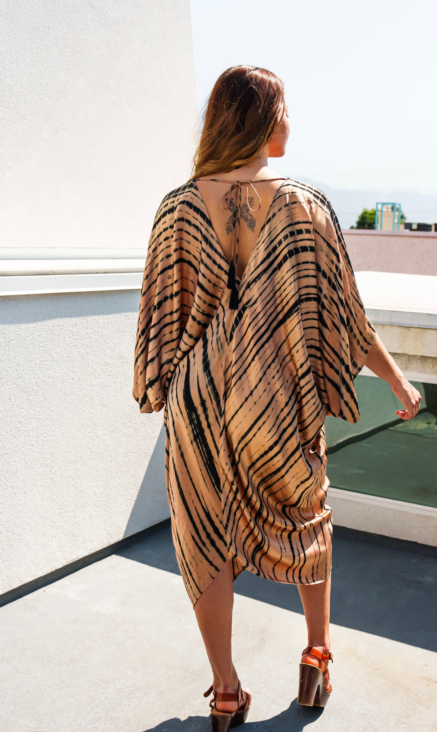 Desert Breeze Tie Dye Kaftan Dress