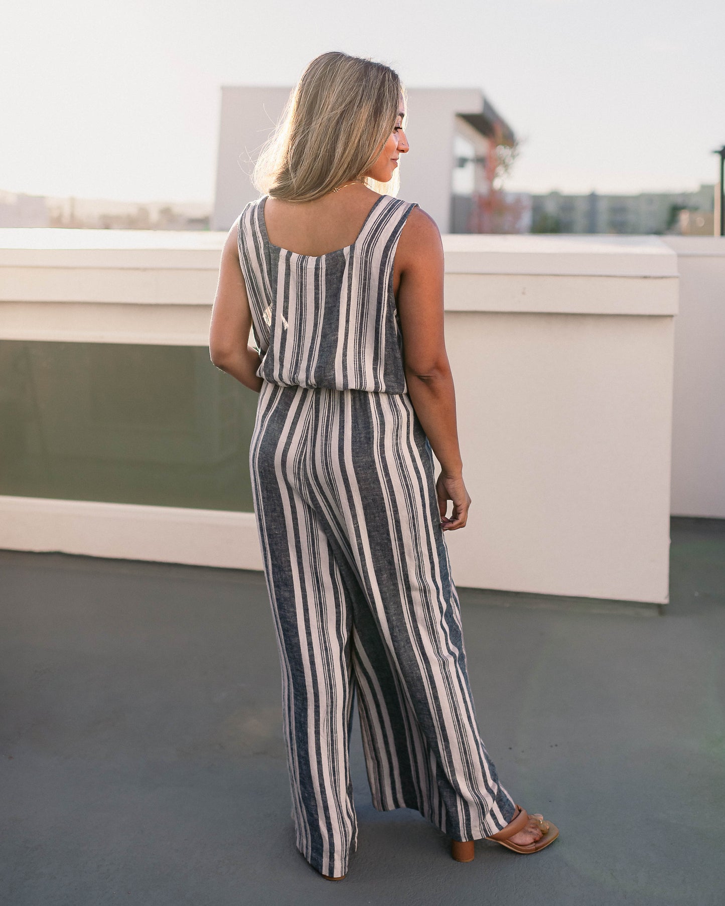 Striped Cotton Jumpsuit