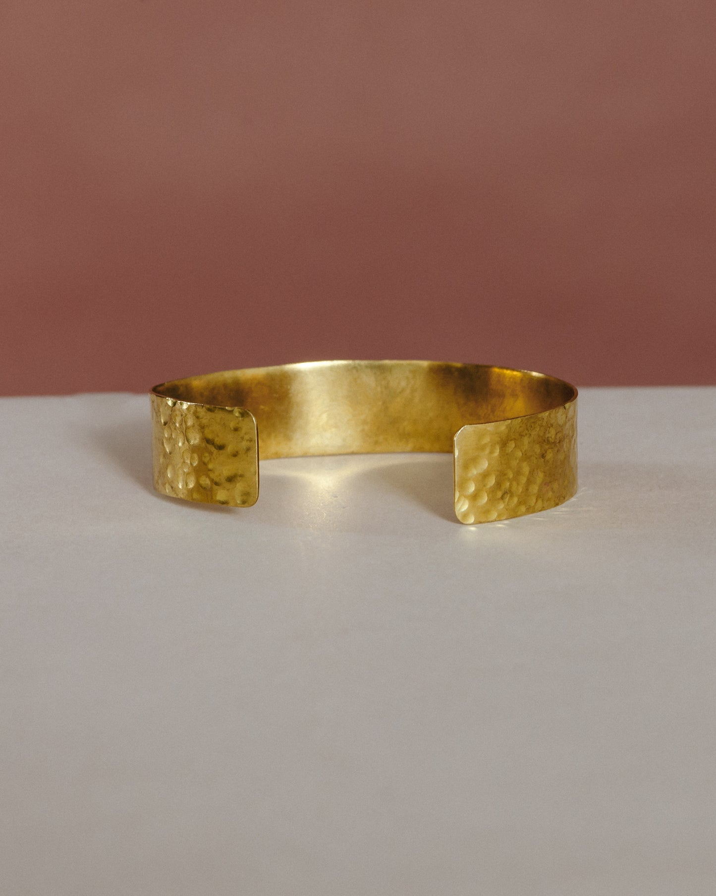 Hammered Brass Cuff Bracelet