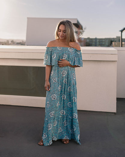 Floral Off Shoulder Ruffled Dress