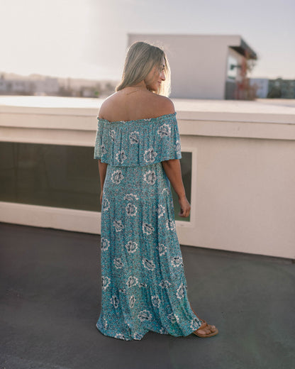 Floral Off Shoulder Ruffled Dress