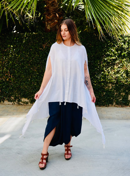 Asymmetric Tassel Top