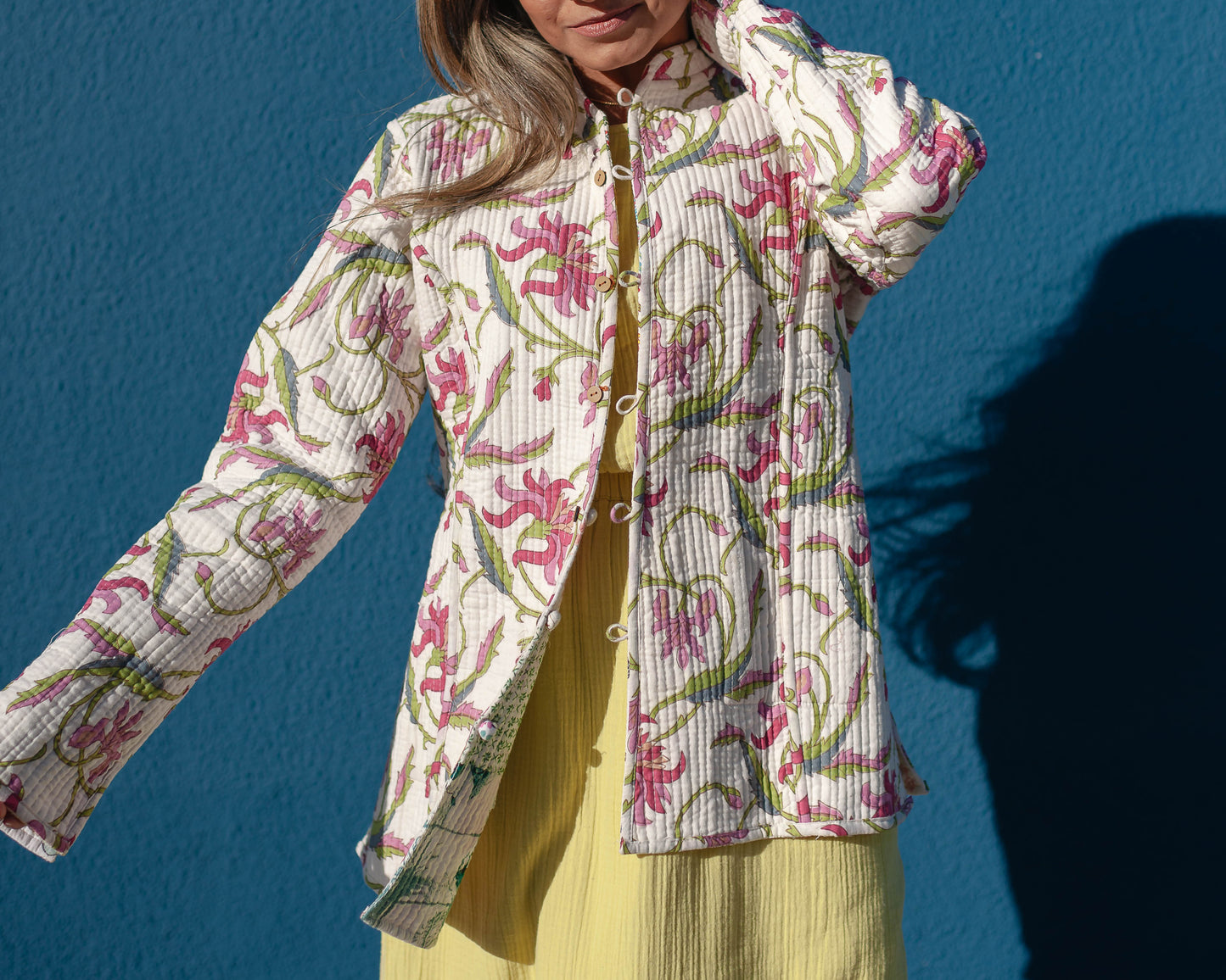 Ivory Patchwork Reversible Jacket