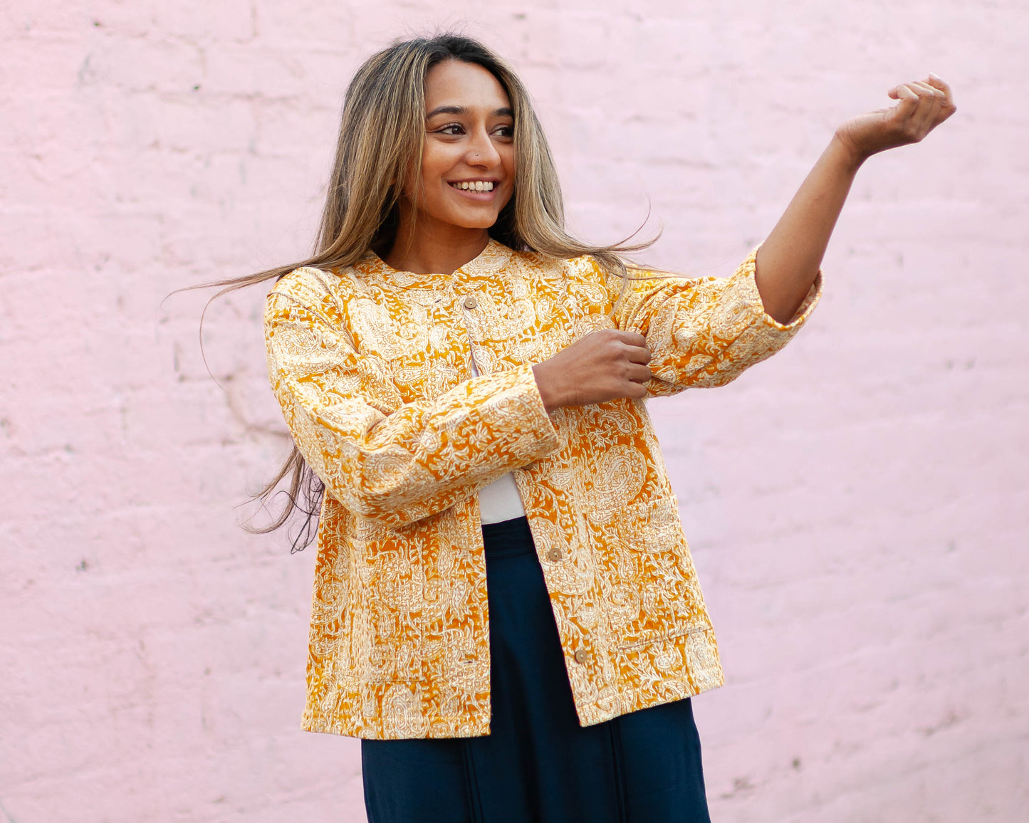 Tender Yellow Embroidered Jacket