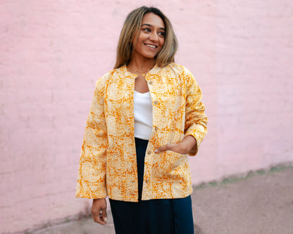 Tender Yellow Embroidered Jacket