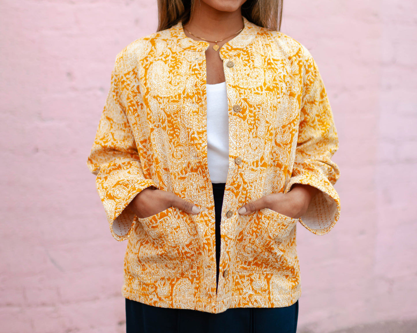 Tender Yellow Embroidered Jacket