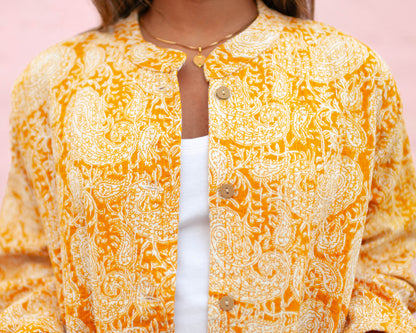 Tender Yellow Embroidered Jacket