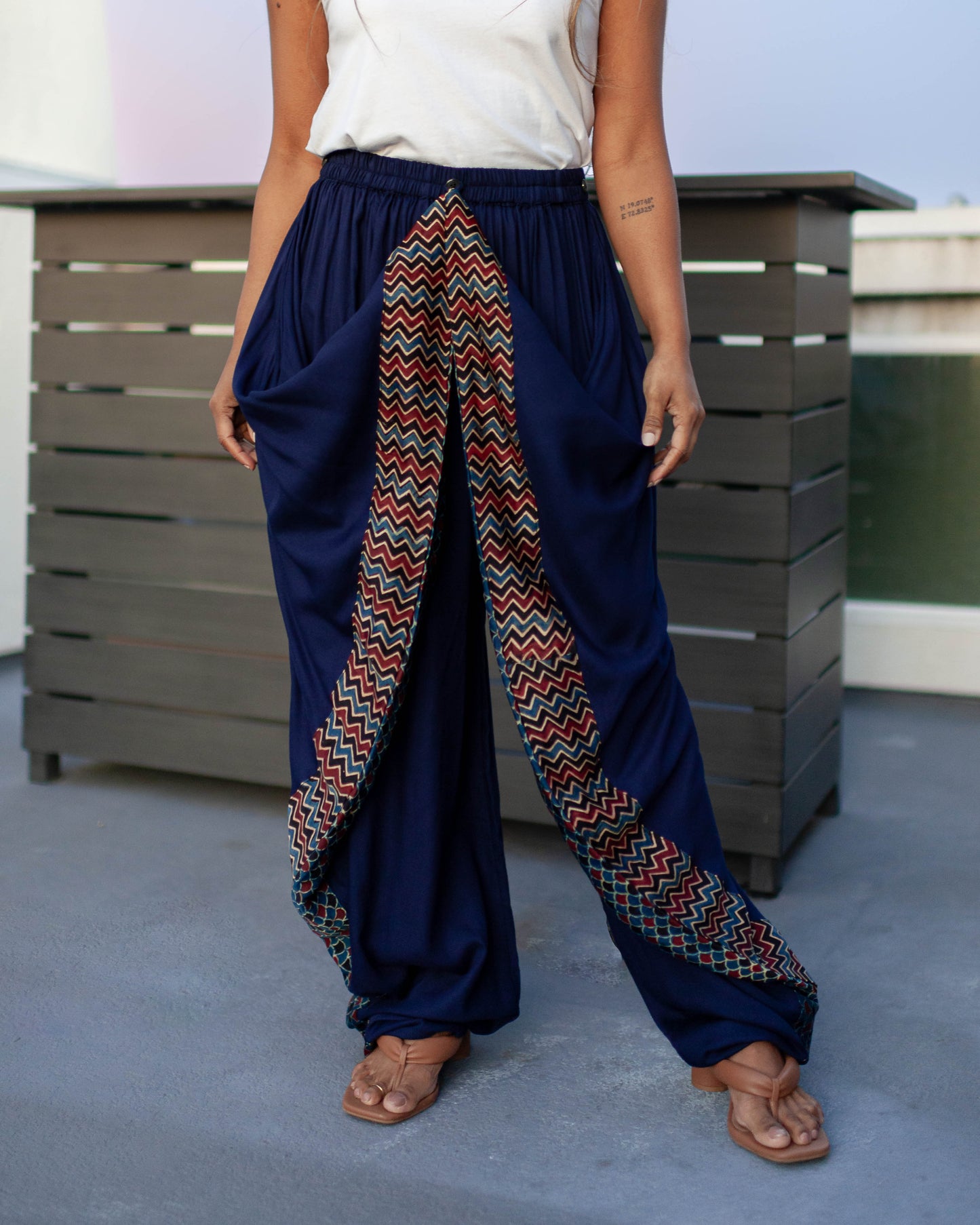 Multi-Way Hand Painted Kalamkari Pants