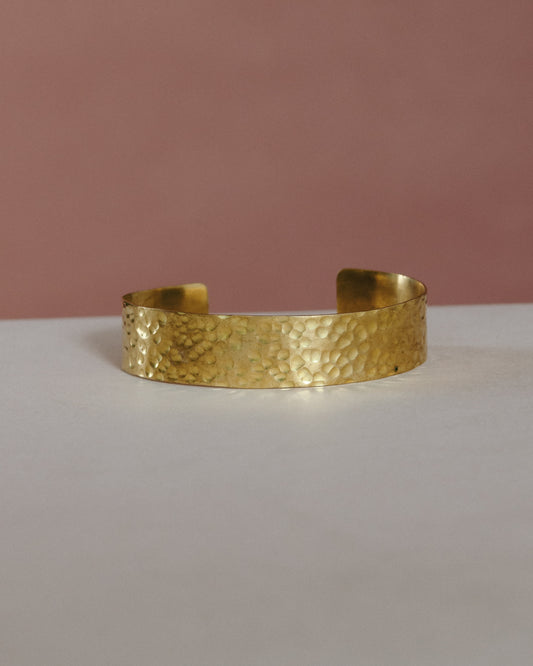 Hammered Brass Cuff Bracelet