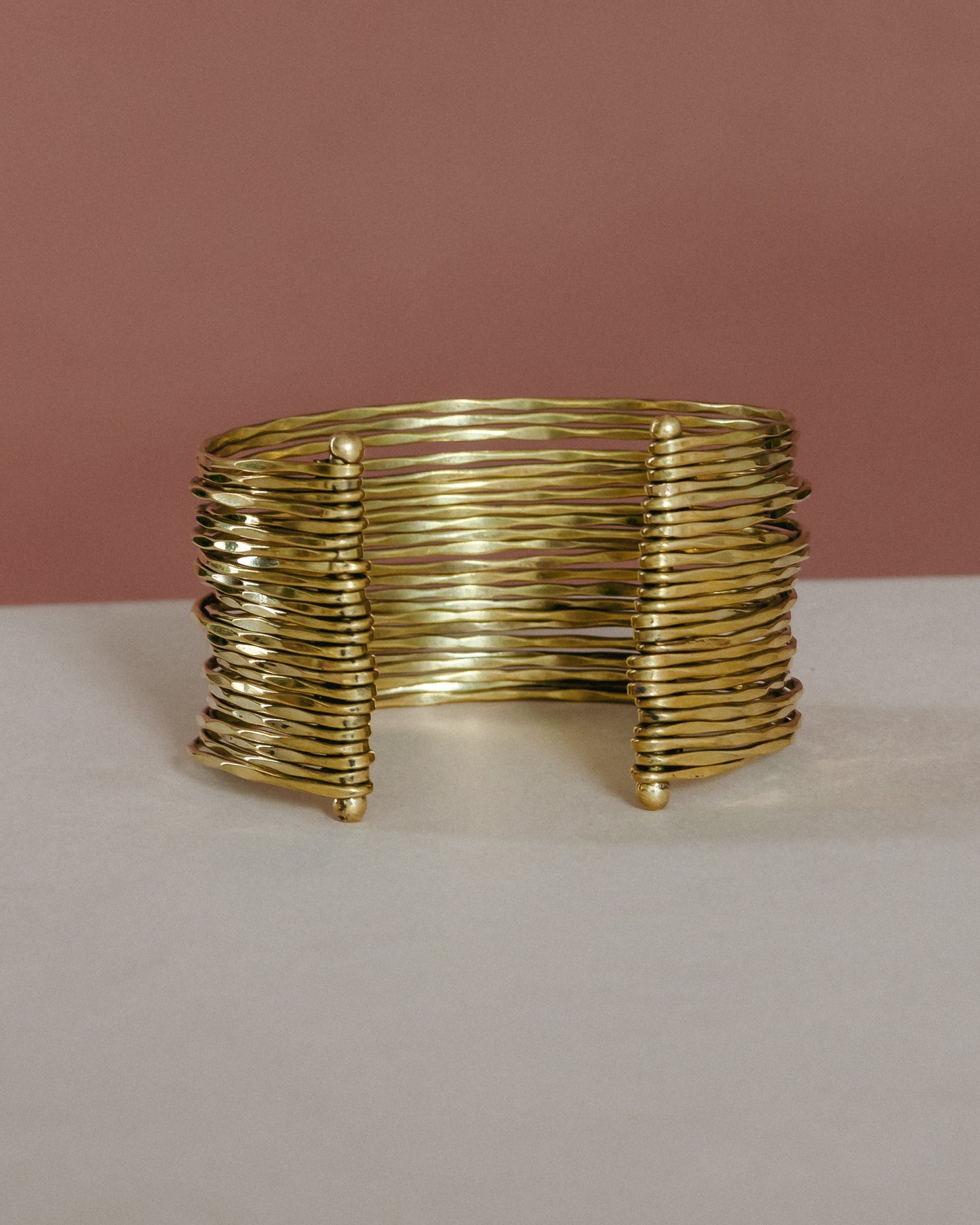 Gold Tone Adjustable Wire Cuff Bracelet