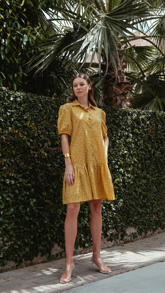 Sunny Yellow Shirt Dress