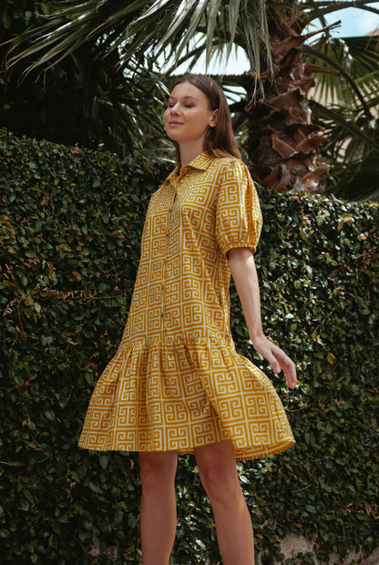 Sunny Yellow Shirt Dress